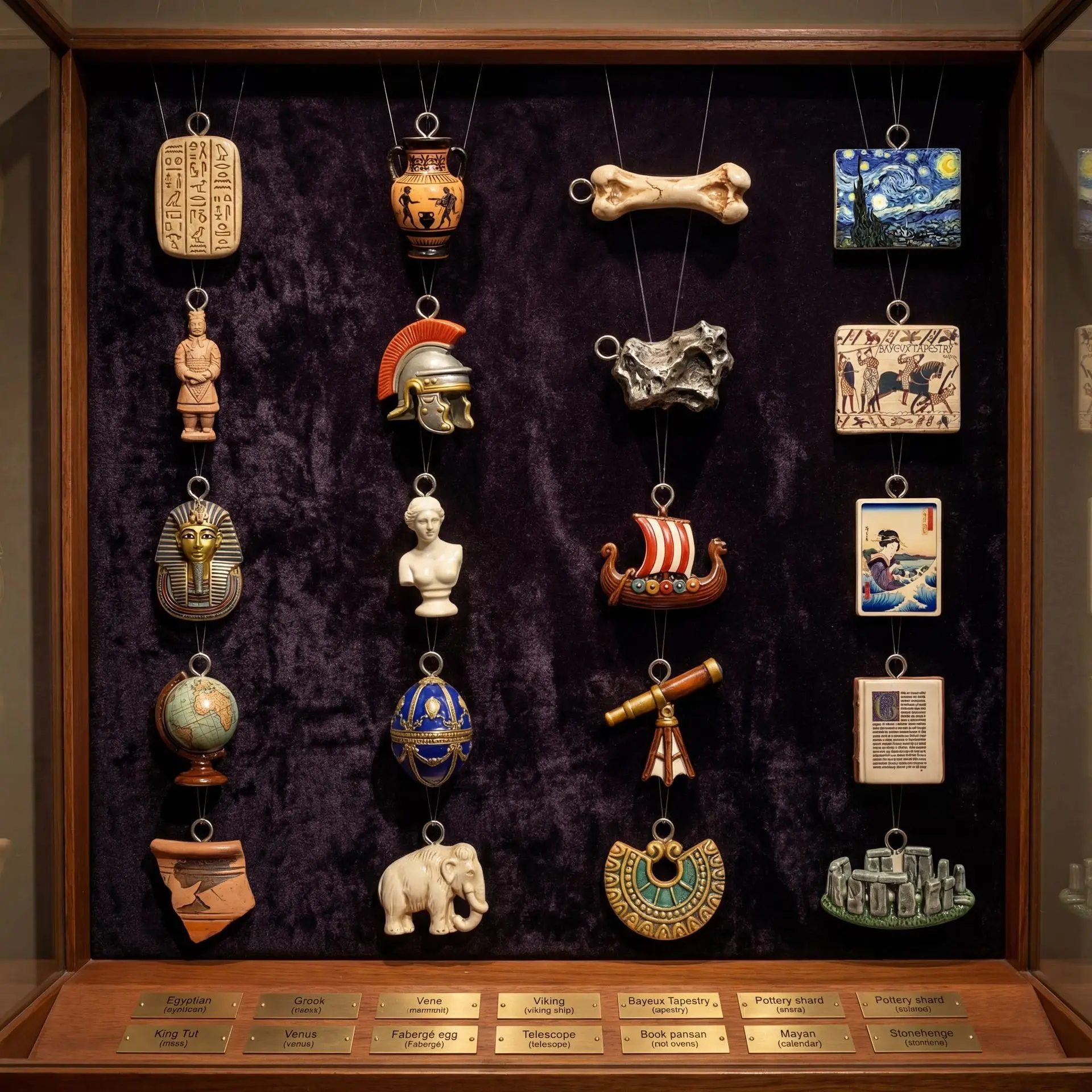 Jewelry Making History - Mini Wereldgeschiedenis Antiek Beeldje Charms Artefact